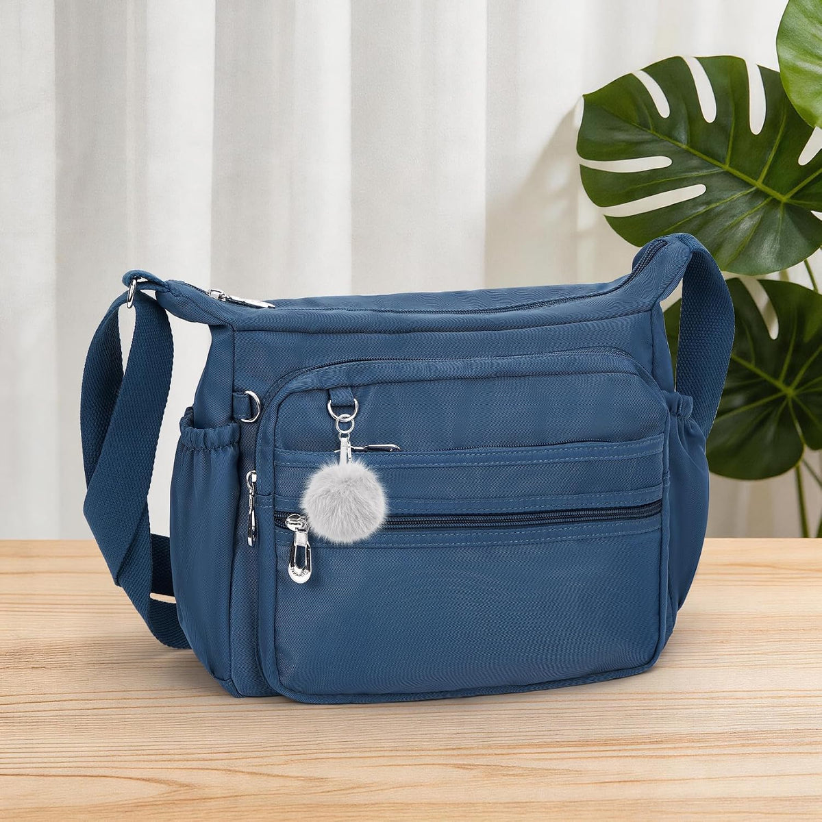Crossbody Bag for Women Waterproof Shoulder Bag Multi Pockets Nylon Purse