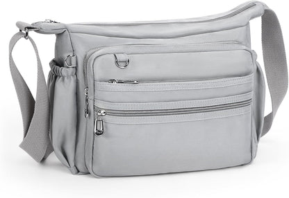 Crossbody Bag for Women Waterproof Shoulder Bag Multi Pockets Nylon Purse