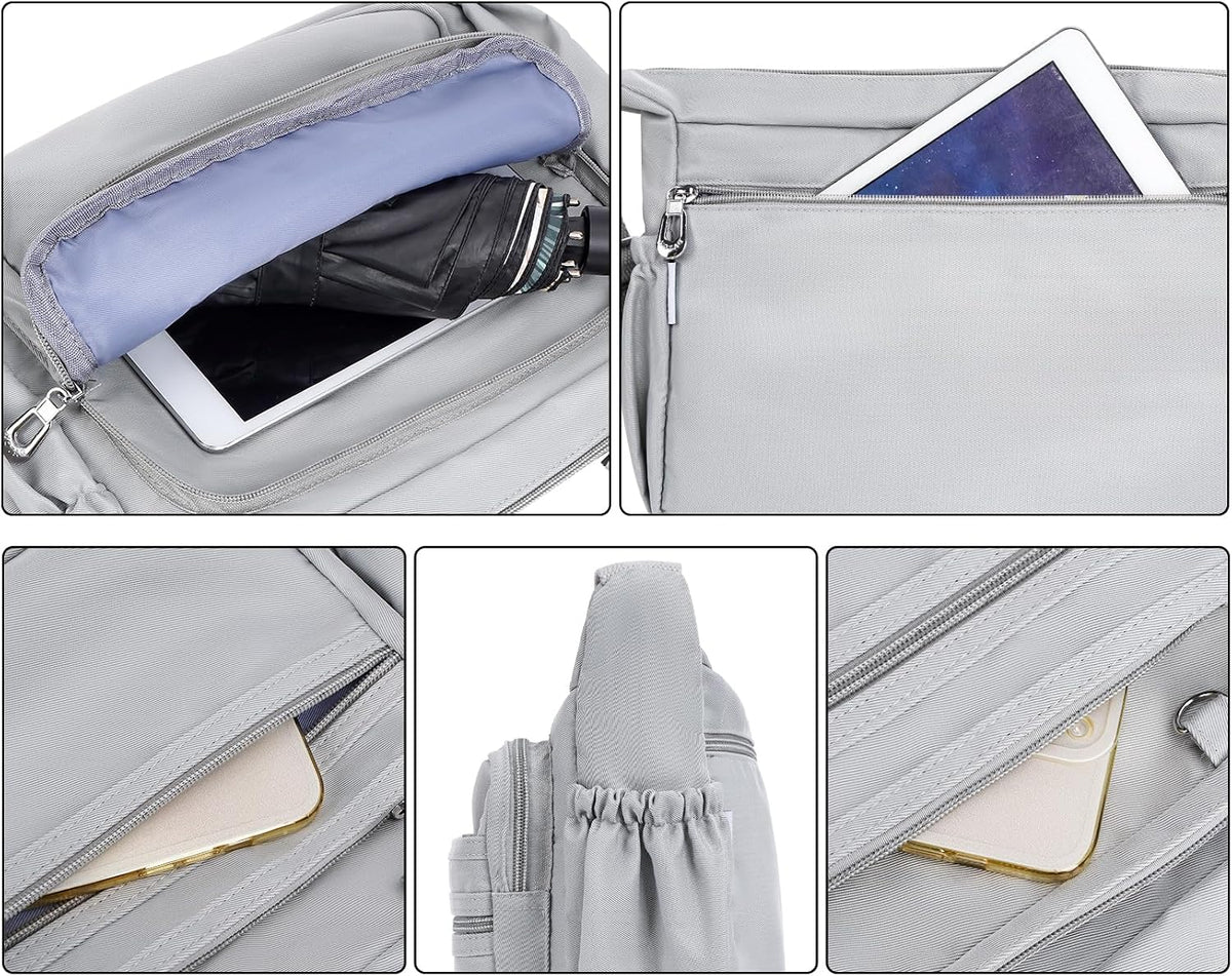 Crossbody Bag for Women Waterproof Shoulder Bag Multi Pockets Nylon Purse