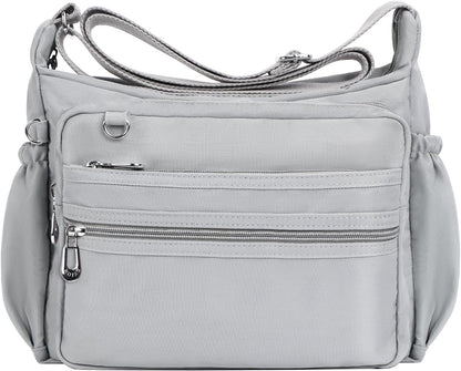 Crossbody Bag for Women Waterproof Shoulder Bag Multi Pockets Nylon Purse