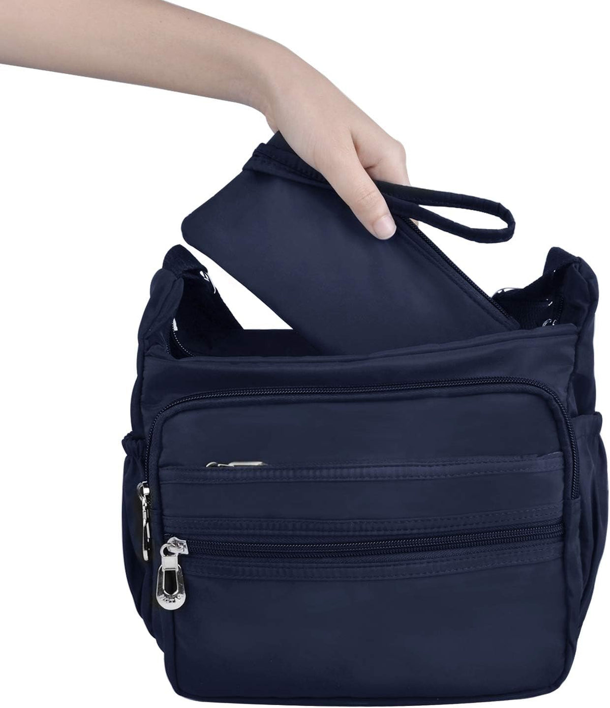 Crossbody Bag for Women Waterproof Shoulder Bag Multi Pockets Nylon Purse