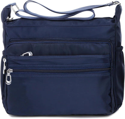 Crossbody Bag for Women Waterproof Shoulder Bag Multi Pockets Nylon Purse