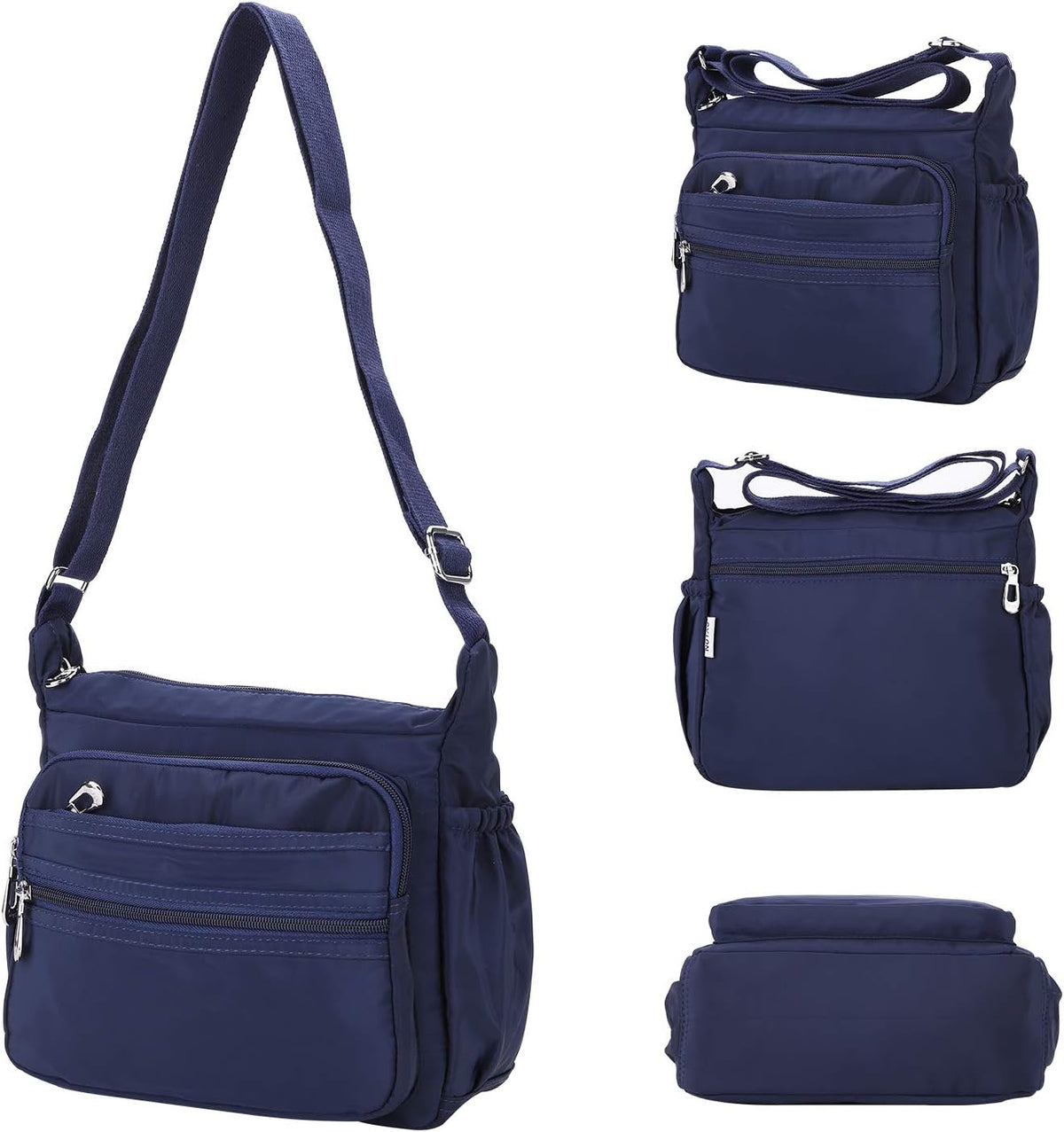 Crossbody Bag for Women Waterproof Shoulder Bag Multi Pockets Nylon Purse