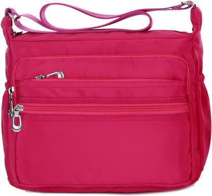 Crossbody Bag for Women Waterproof Shoulder Bag Multi Pockets Nylon Purse