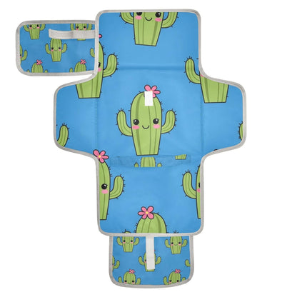 Cactus Flower Pattern Portable Diaper Changing Pad Pram