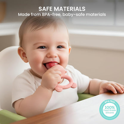 Self Feeder & Freezer Tray Bundle - Baby Food Prep Set with Soft Food-Grade Silicone, Releasable Portions, and Independent Feeding Support for Gums, Mess-Free, Durable, Safe, and Easy to Use