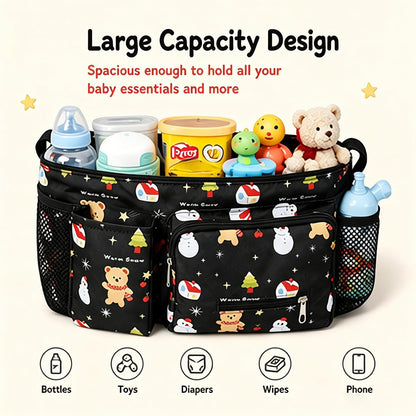 Waterproof Stroller Caddy with Cup Holder