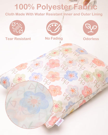 ALVA 2pcs Cloth Diaper Wet Dry Bags Waterproof Reusable with Two Zippered Pockets Travel Beach Pool Daycare Soiled Baby Items Yoga Gym Bag for Swimsuits or Wet Clothes 2LM05 - Colors A