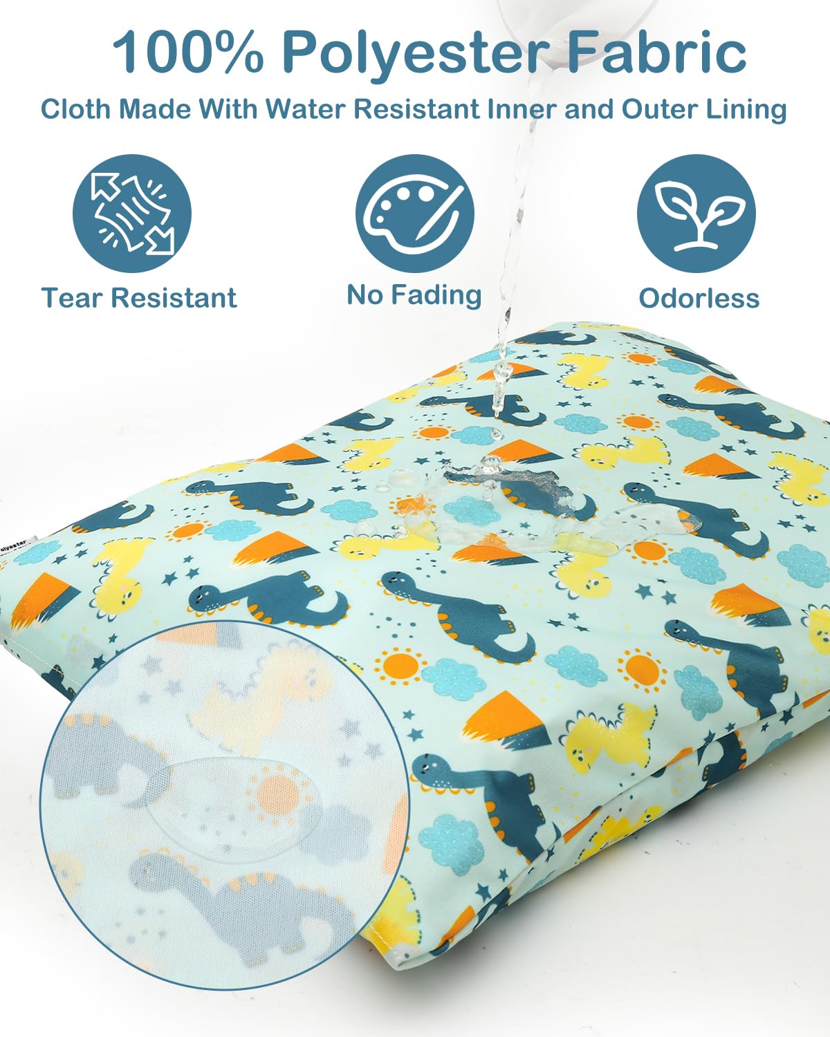 ALVA 2pcs Cloth Diaper Wet Dry Bags Waterproof Reusable with Two Zippered Pockets Travel Beach Pool Daycare Soiled Baby Items Yoga Gym Bag for Swimsuits or Wet Clothes 2LM05 - Colors A