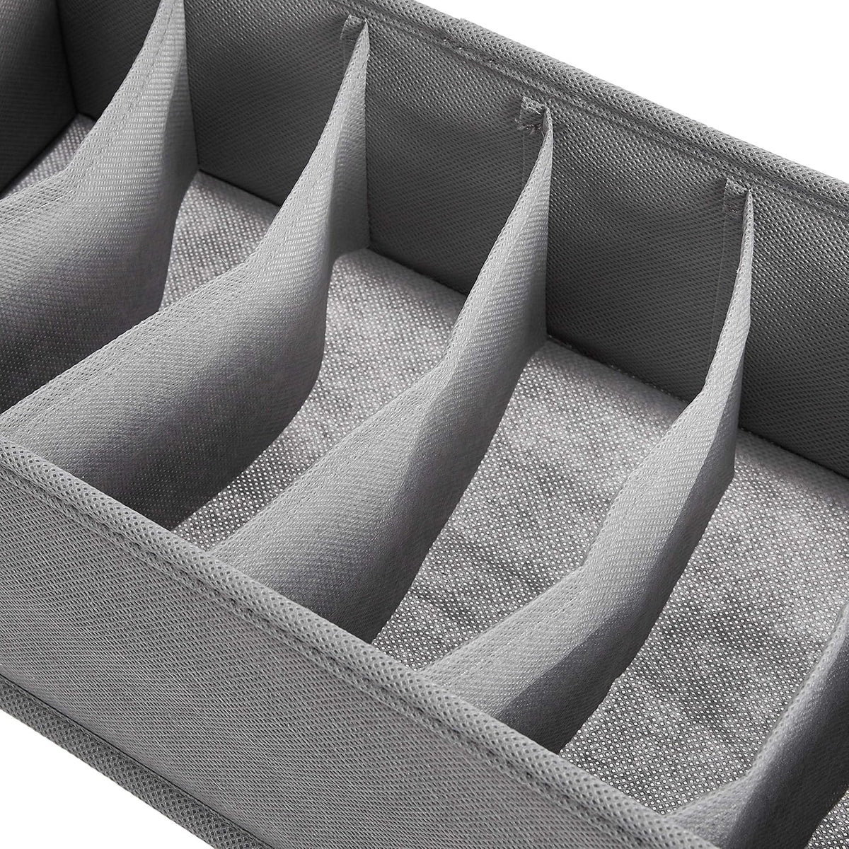 Deep Drawer Organizer for Clothes, Collapsible Storage Boxes for Socks, Underwear and Baby Items, Set of 4, Gray
