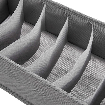 Deep Drawer Organizer for Clothes, Collapsible Storage Boxes for Socks, Underwear and Baby Items, Set of 4, Gray