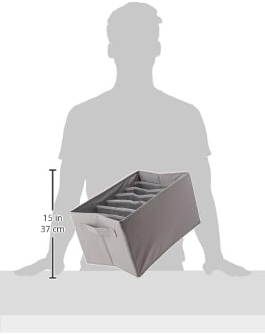 Deep Drawer Organizer for Clothes, Collapsible Storage Boxes for Socks, Underwear and Baby Items, Set of 4, Gray