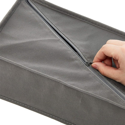 Deep Drawer Organizer for Clothes, Collapsible Storage Boxes for Socks, Underwear and Baby Items, Set of 4, Gray