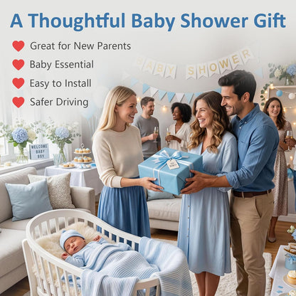 Dual Baby Car Camera for 2 Kids: 6.9" Large Split-Screen with 2-Camera