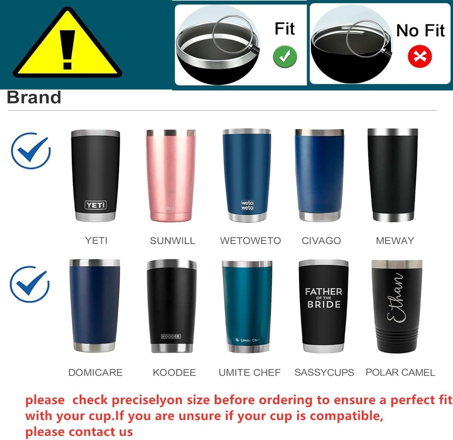 Tumbler Lid for 20 Oz,2 Replacement Lids for 20oz Stainless Steel Tumbler Travel Cup Yeti,Ozark Trails and more Cooler Cup, Flip-top Splash Proof (Black, 20 OZ)