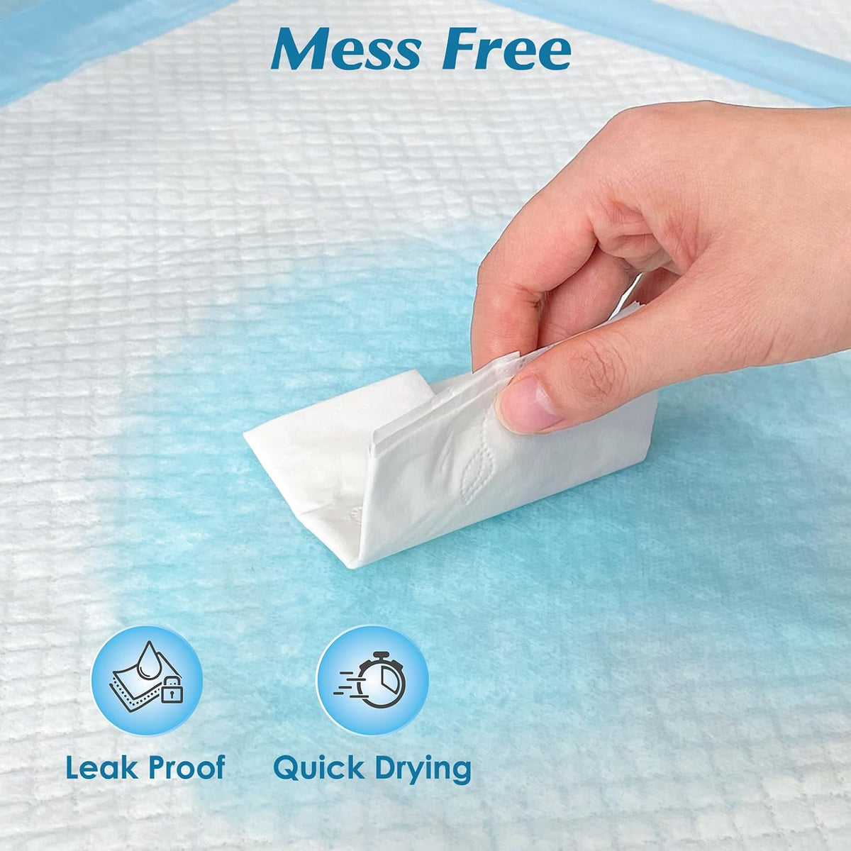 50 Count Super Absorbency Disposable Underpads, 17” x 13”