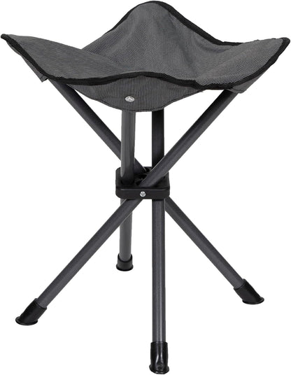 Apex Fold-Up Stool (G-140) - Black/Grey, Portable and Lightweight Stool for Camping, Fishing, Hiking, Backpacking and More - 300 lbs Weight Capacity