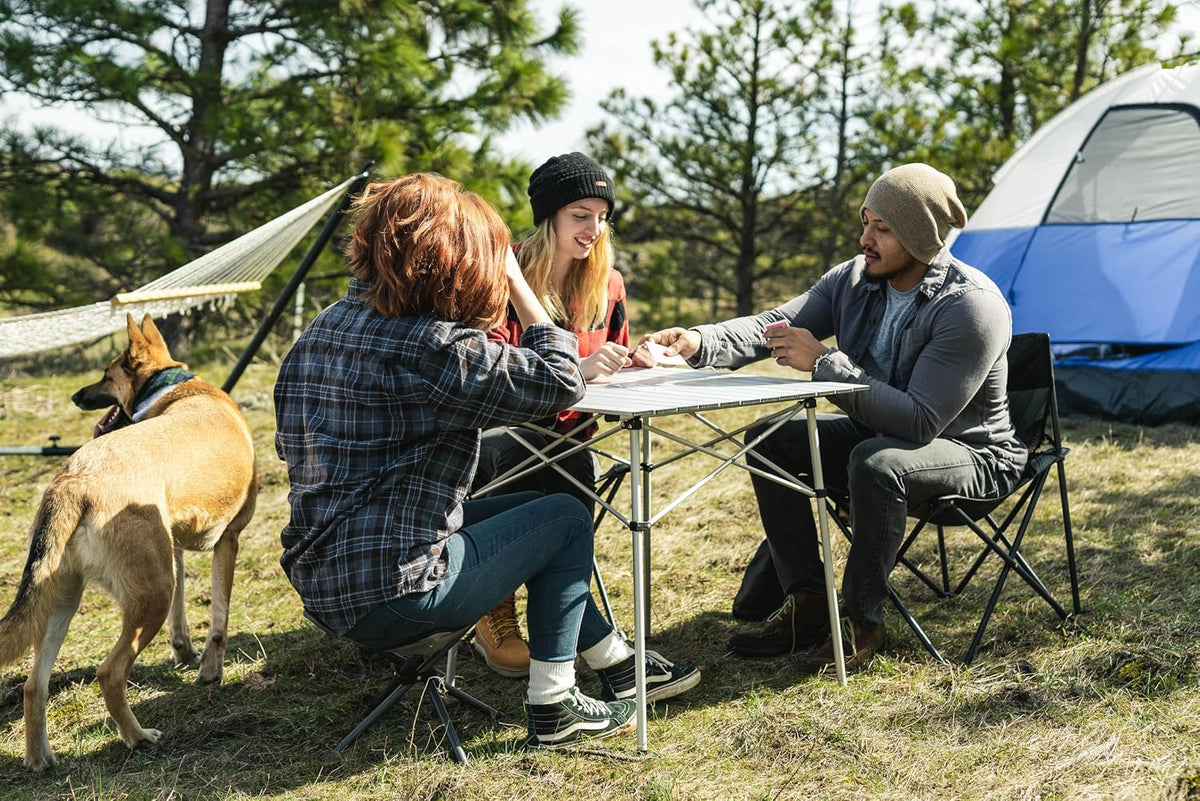 Apex Fold-Up Stool (G-140) - Black/Grey, Portable and Lightweight Stool for Camping, Fishing, Hiking, Backpacking and More - 300 lbs Weight Capacity
