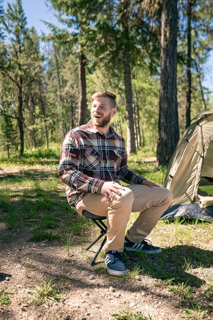 Apex Fold-Up Stool (G-140) - Black/Grey, Portable and Lightweight Stool for Camping, Fishing, Hiking, Backpacking and More - 300 lbs Weight Capacity