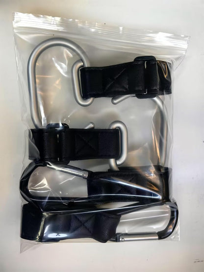 4 Pack Stroller Hooks, Universal Stroller Accessories, Stroller Hooks for Bags Heavy Duty, Non-Slip Stroller Carabiner Clips for Bike, Scooter, Wheelchair, Walker