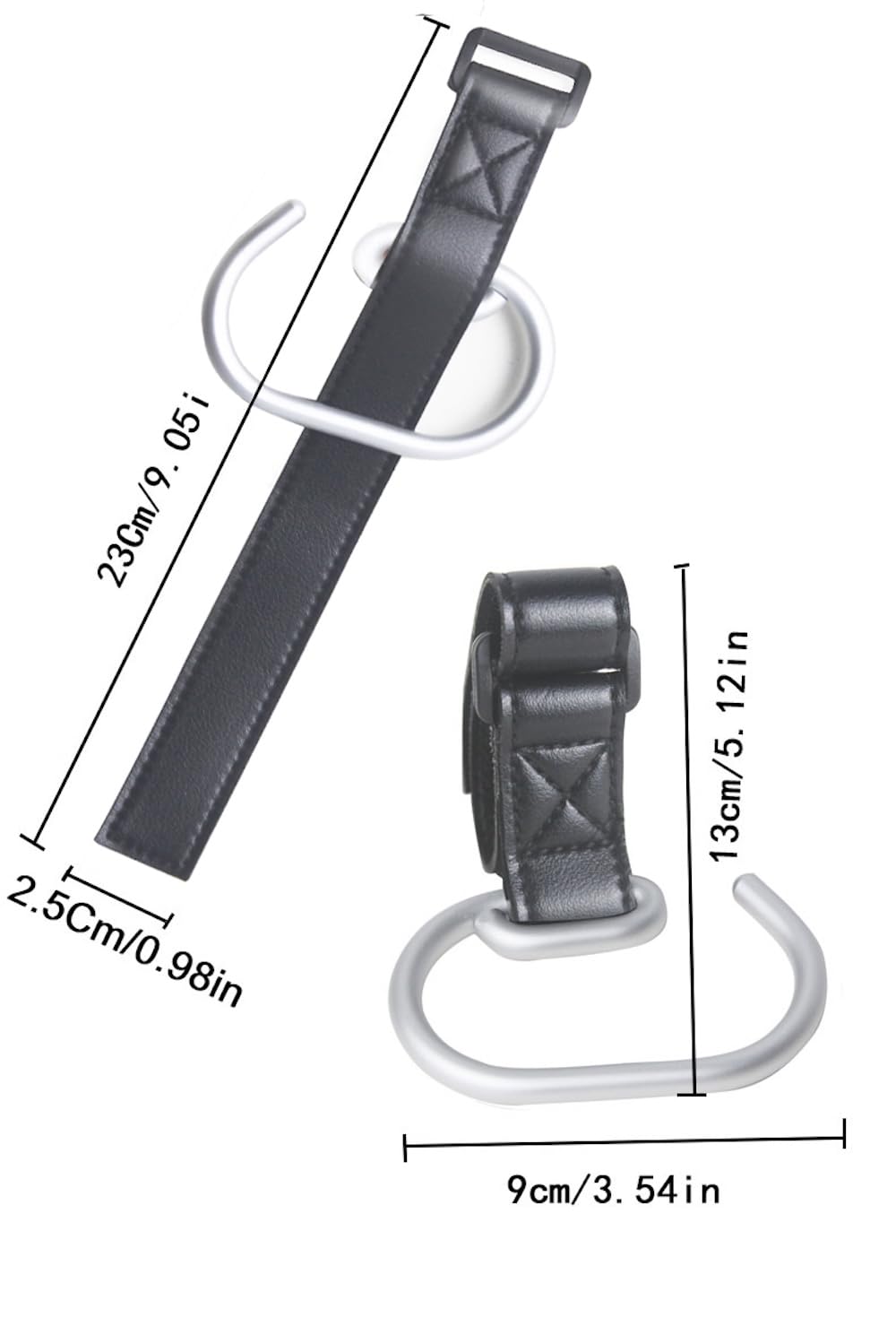 4 Pack Stroller Hooks, Universal Stroller Accessories, Stroller Hooks for Bags Heavy Duty, Non-Slip Stroller Carabiner Clips for Bike, Scooter, Wheelchair, Walker
