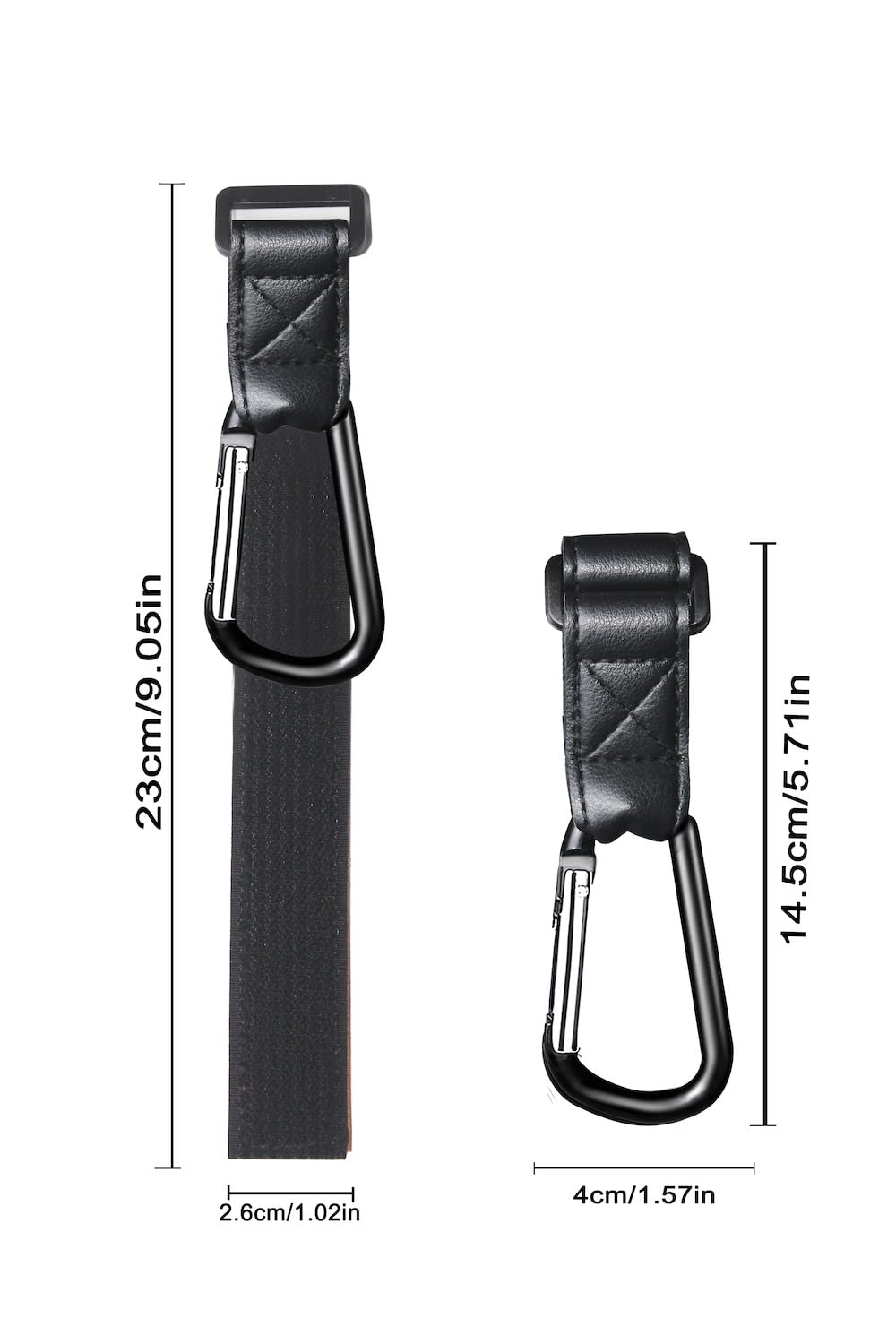 4 Pack Stroller Hooks, Universal Stroller Accessories, Stroller Hooks for Bags Heavy Duty, Non-Slip Stroller Carabiner Clips for Bike, Scooter, Wheelchair, Walker