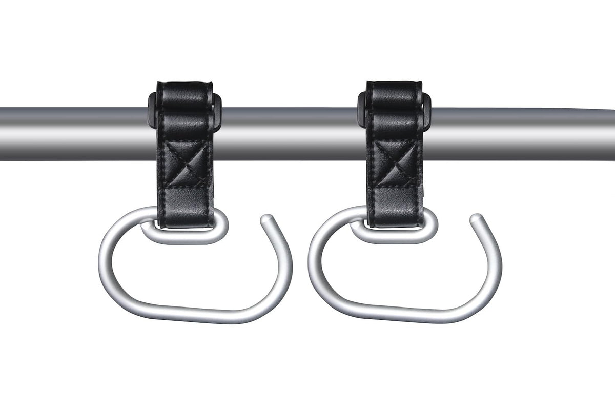 4 Pack Stroller Hooks, Universal Stroller Accessories, Stroller Hooks for Bags Heavy Duty, Non-Slip Stroller Carabiner Clips for Bike, Scooter, Wheelchair, Walker