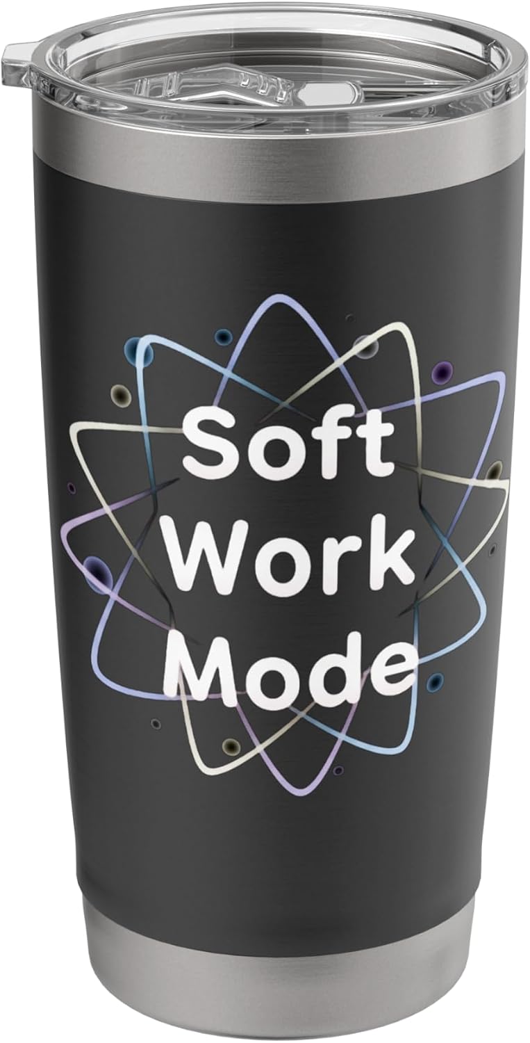 Soft Work Mode Aesthetic Productivity Minimalist Tee Stainless Steel Insulated Tumbler