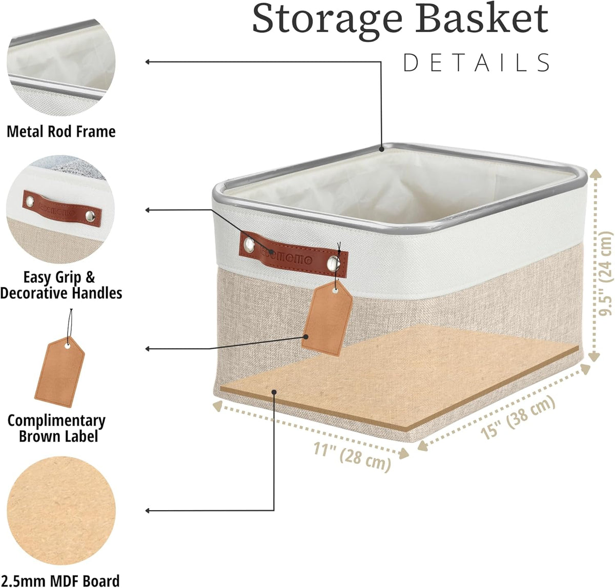 Small Storage Basket, Closet Storage Bins