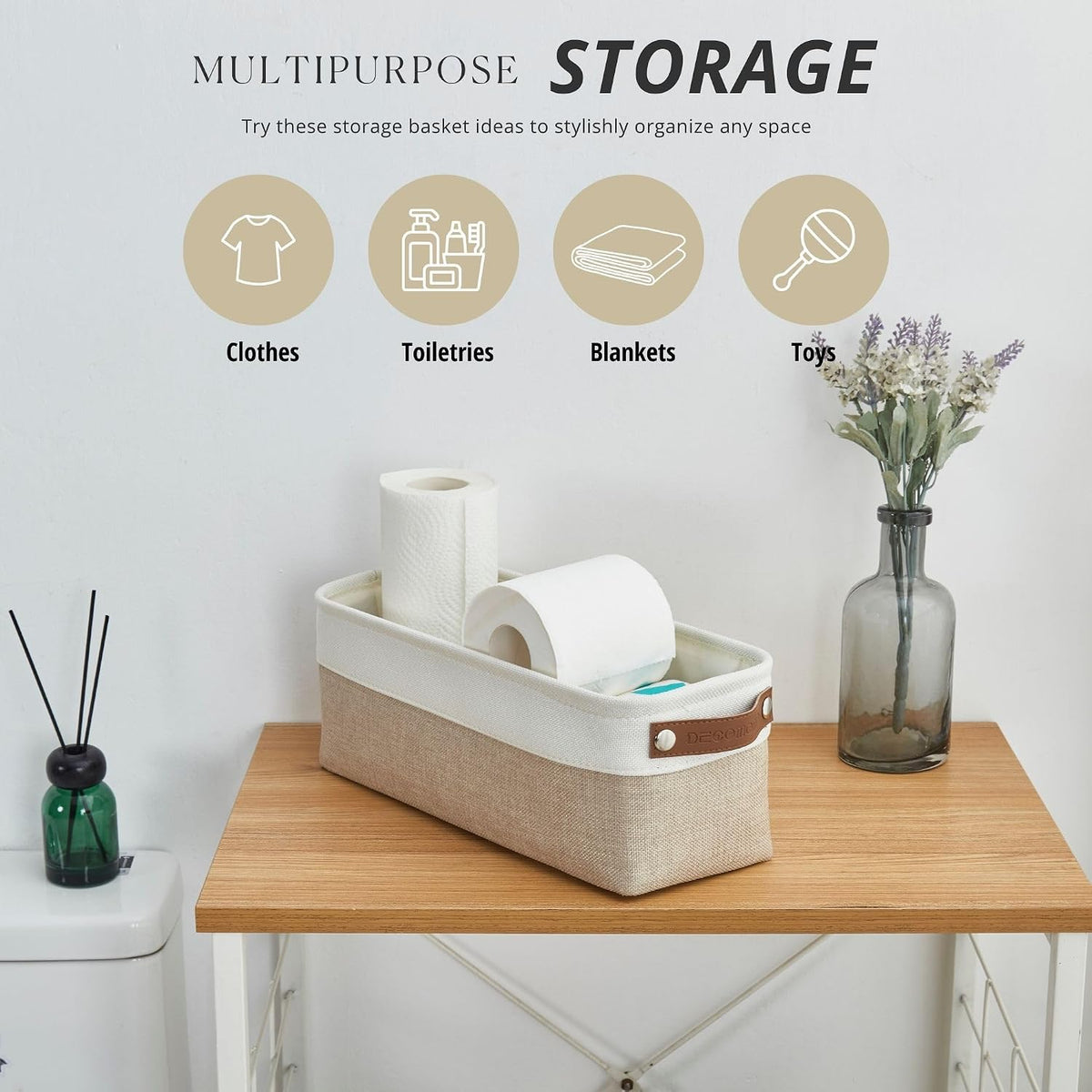 Small Storage Basket, Closet Storage Bins