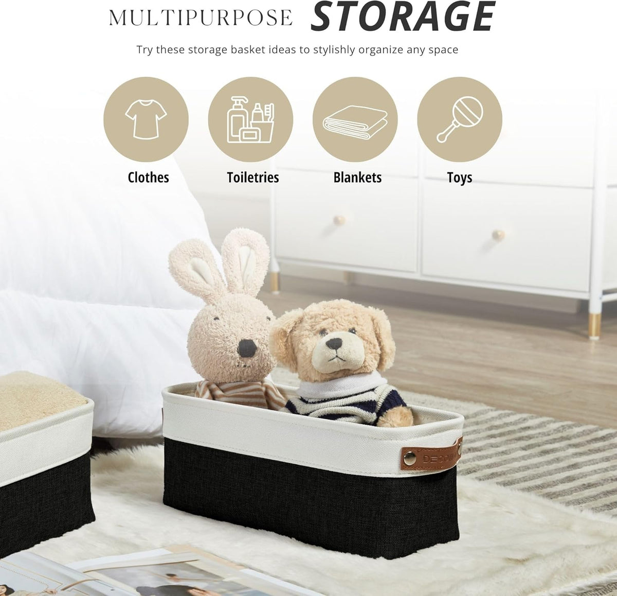 Small Storage Basket, Closet Storage Bins