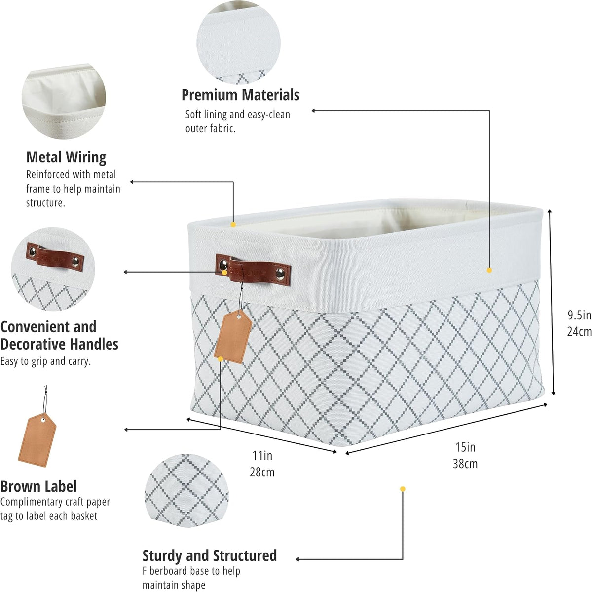 Small Storage Basket, Closet Storage Bins