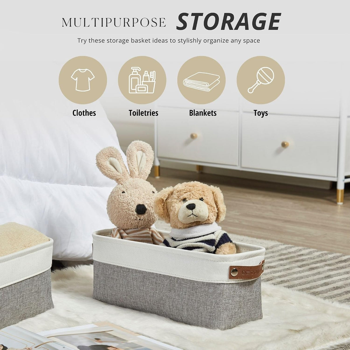 Small Storage Basket, Closet Storage Bins