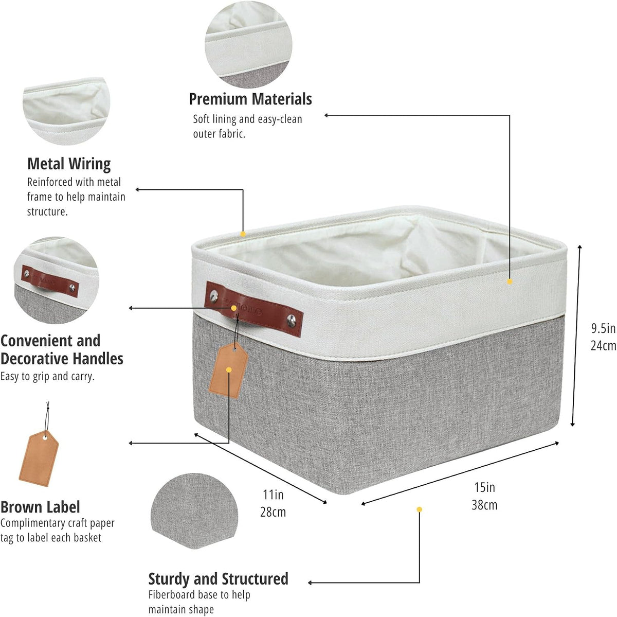 Small Storage Basket, Closet Storage Bins
