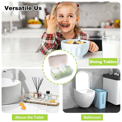 Wipes Dispenser Compatible with Huggies Flip-Top Pack, Clear Refillable Wipe Container, Reusable Wipe Holder, One-Handed Operation Lid, Keeps Wipes Clean and Fresh, for Bathroom