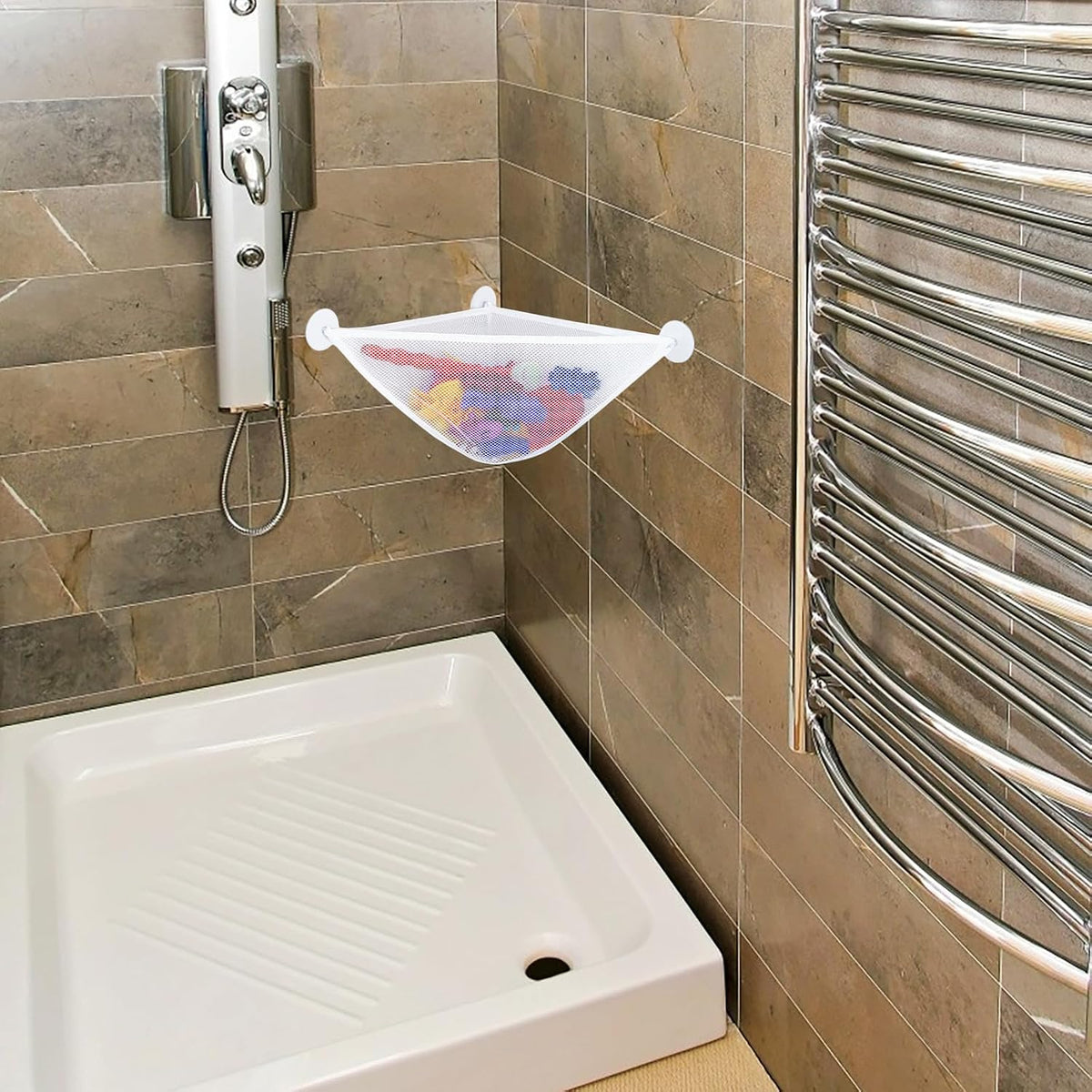 Baby Bath Toy Mesh Bag with Suction Cup Organizer for Shower