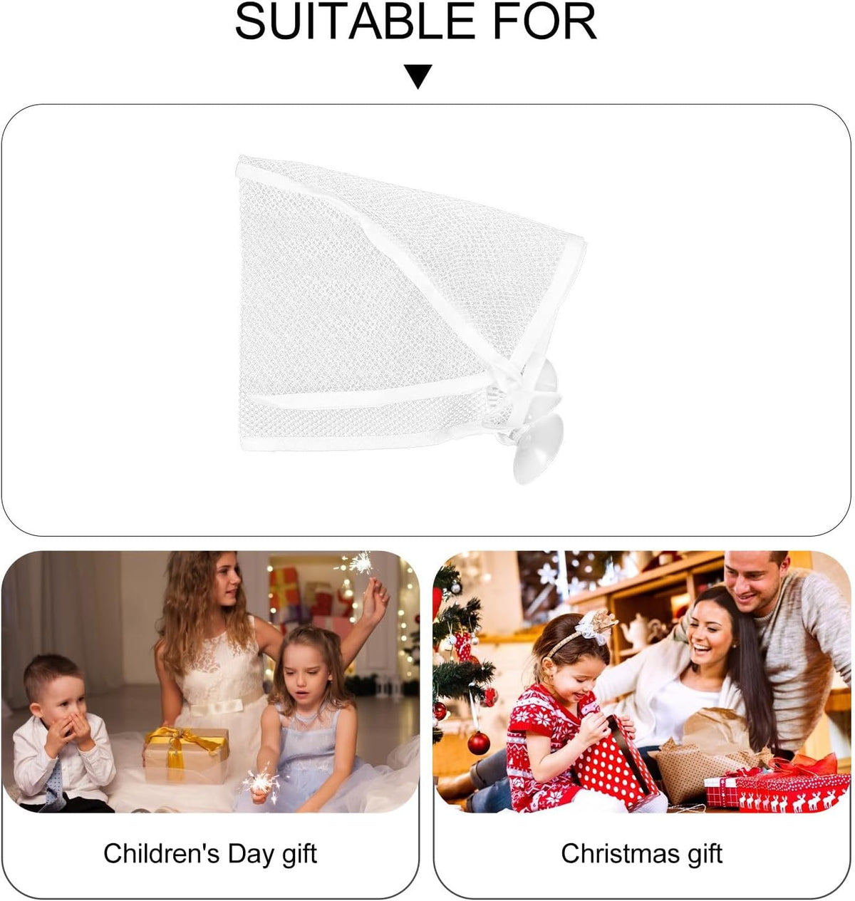 Baby Bath Toy Mesh Bag with Suction Cup Organizer for Shower