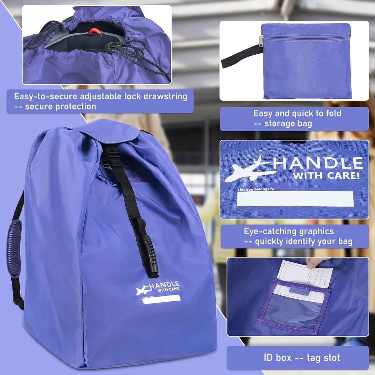 Car Seat Travel Bag for Airplane