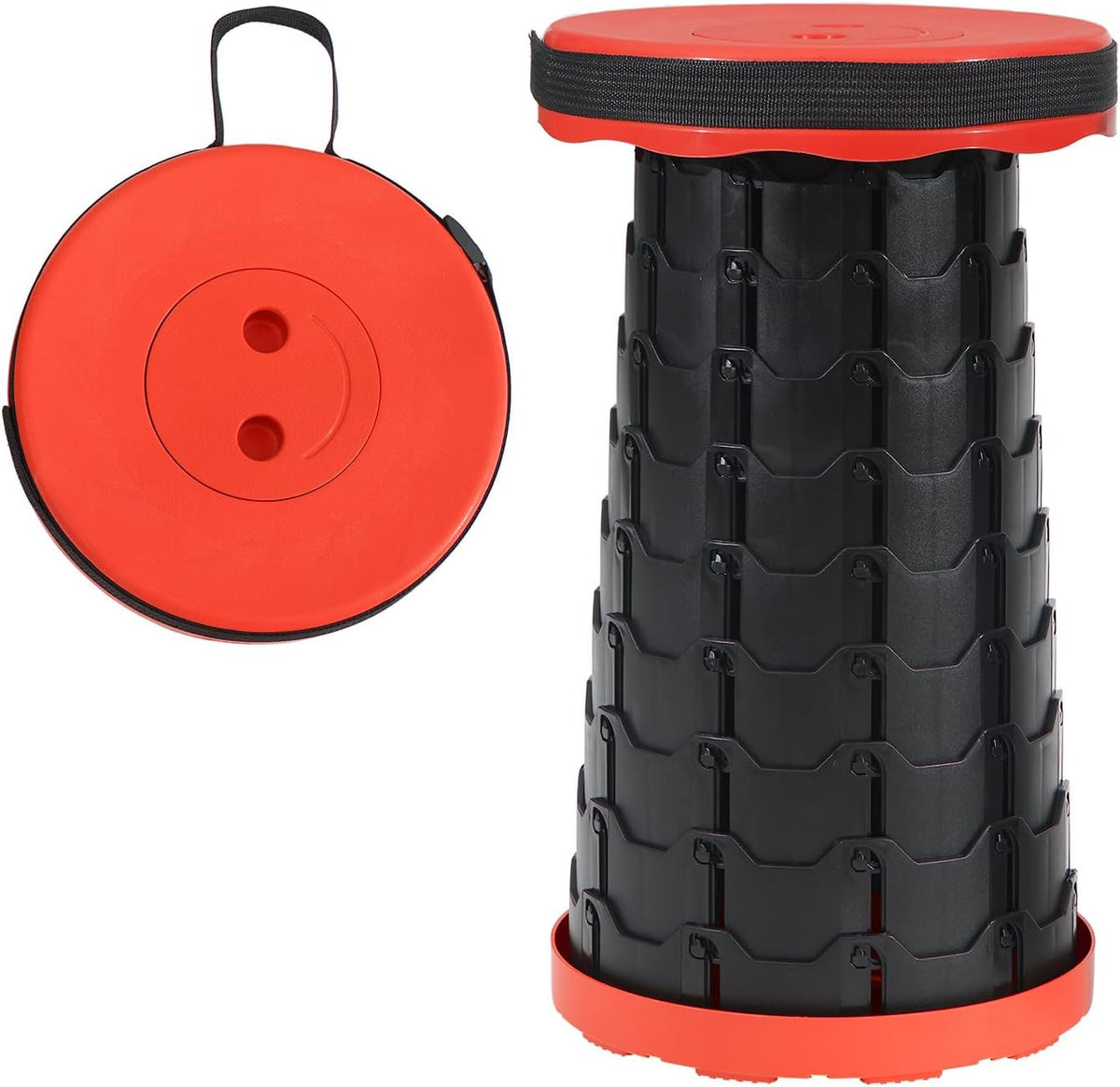 Portable Telescoping Foldable Stool - Lightweight, Outdoor Essential for Camping, Picnicking, Park Leisure, Fishing, Hiking & BBQ (Yellow)