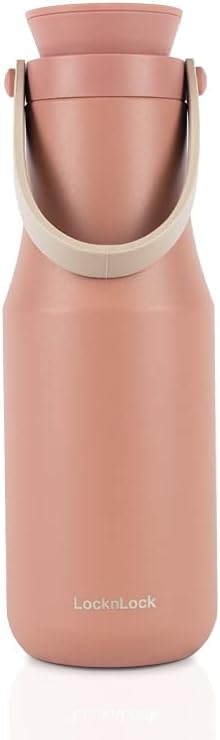 Metro Tumbler Stainless Steel Vacuum Insulated Double Cap Travel Mug - Water Coffee Cup w/Hand Strap for Home, Office, Outdoor Works Great for Cold Drinks and Hot Beverages (Gray, 16oz)