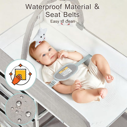 Baby Changing Table, Portable Diaper Station with Waterproof Pad