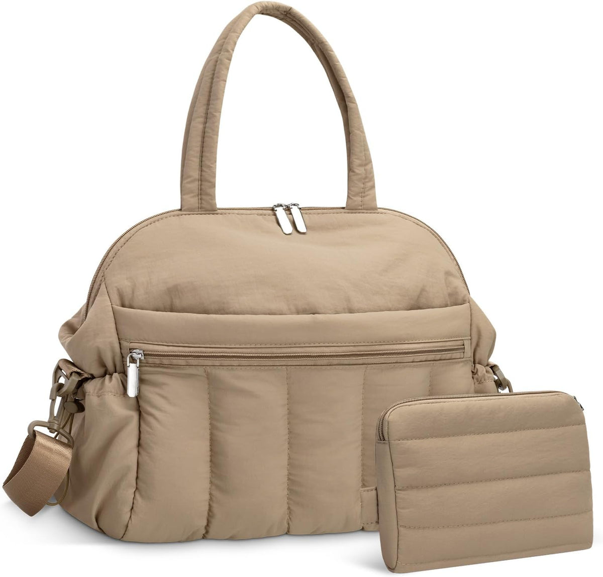 Diaper Bag Tote, Puffer Diaper Tote Bags Crossbody Hospital Bag Travel Large Mommy Bag, with Pacifier Case