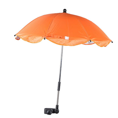 Stroller Umbrella with Adjustable Clamp - UV Protection Sun Shade for Baby Pram Toddler Stroller - Green Clip on Parasol for Wheelchairs, Trolley, Beach Chair Outdoor Use