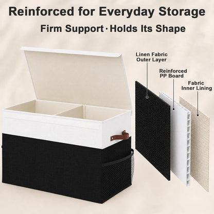 Large Toy Storage Box with Lid, Toy Chest Organizer Bin for Kids