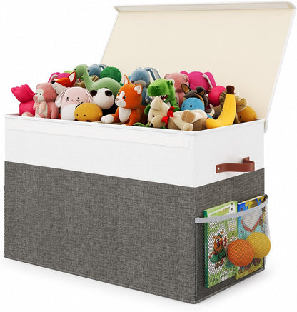 Large Toy Storage Box with Lid, Toy Chest Organizer Bin for Kids