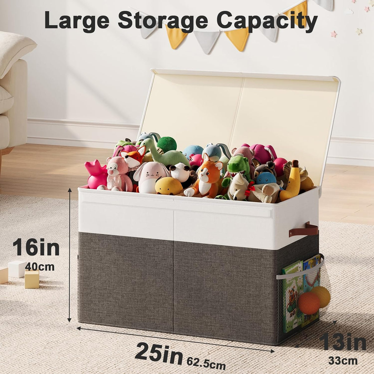 Large Toy Storage Box with Lid, Toy Chest Organizer Bin for Kids
