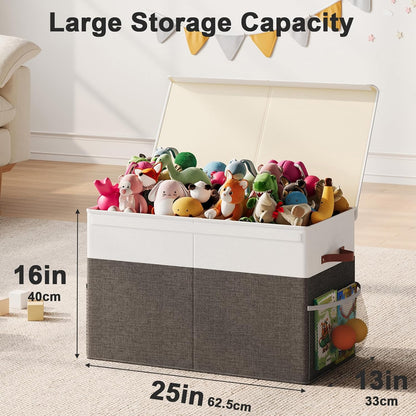 Large Toy Storage Box with Lid, Toy Chest Organizer Bin for Kids