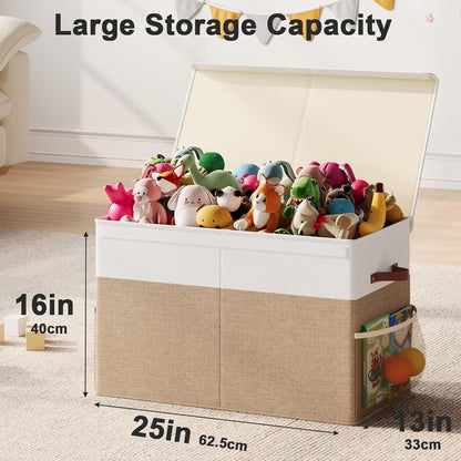 Large Toy Storage Box with Lid, Toy Chest Organizer Bin for Kids