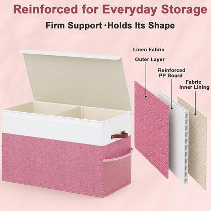 Large Toy Storage Box with Lid, Toy Chest Organizer Bin for Kids