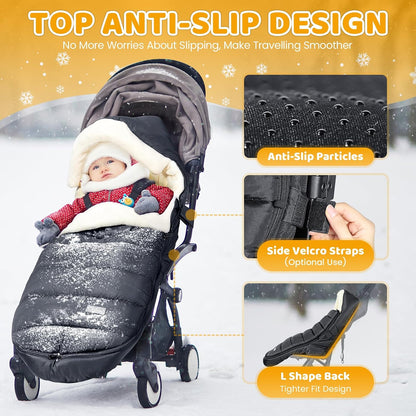 Stroller Footmuff, Universal, Weather-Proof Baby Bunting Bag, Warm Blanket